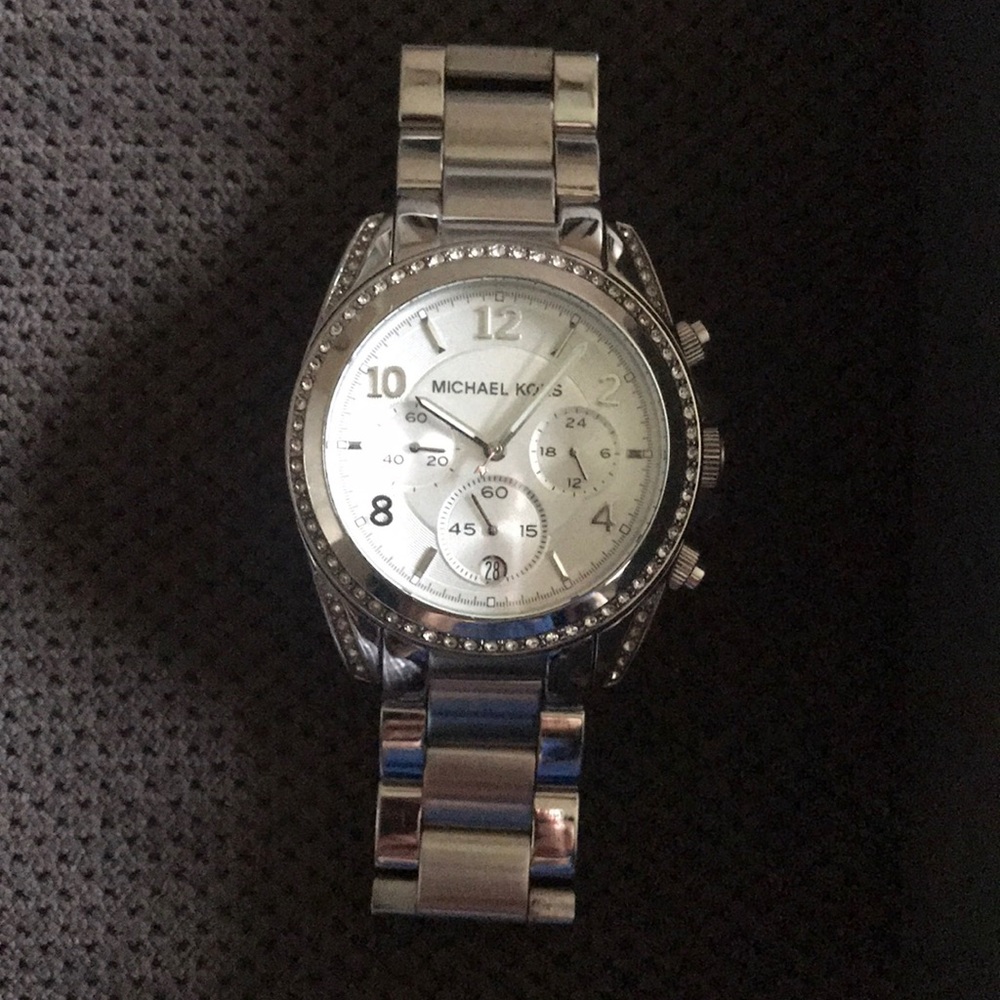 Michaels Kors Silver Rhinestone Watch